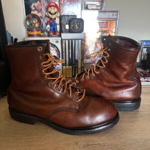 Vintage 70s Red Wing USA Made Quilt Lined Boots Size 11.5M